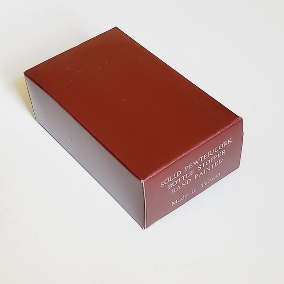 G Esmond Solid Pewter Cork Hand Painted Clown Bottle Stopper - Picture 6 of 6